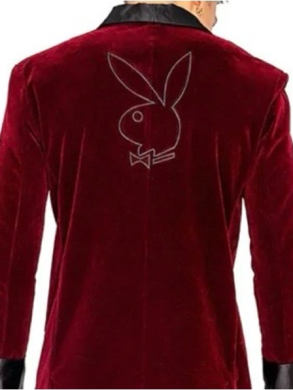 PLAYBOY Velvet Jacket Embroidered dress suit blazer logo monogram